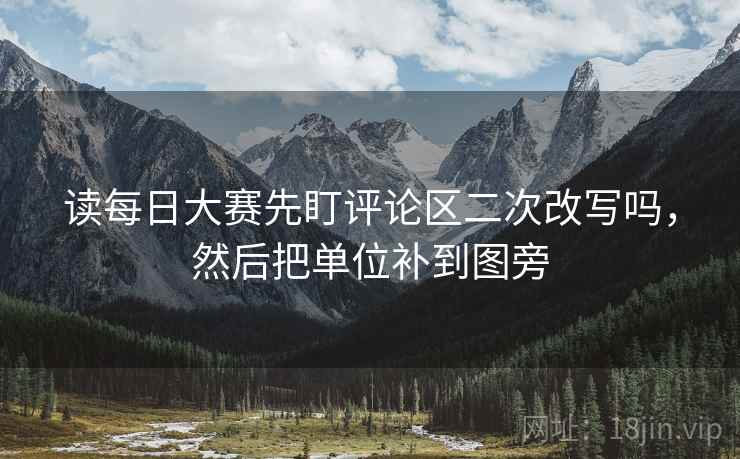 读每日大赛先盯评论区二次改写吗,然后把单位补到图旁 读每日大赛先盯评论区二次改写吗,然后把单位补到图旁